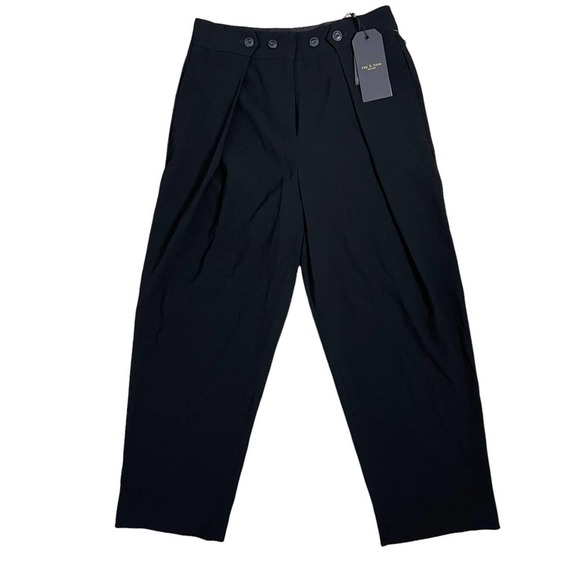 rag & bone Pants - NWT Rag & Bone Jessa High-rise Cropped Crepe Pants In Black Sz 2
